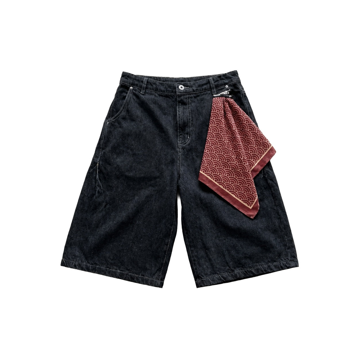 鳳凰 Hōō Phoenix Jort — front, plain kerchief, on white